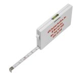 Tape Measure card with level indicator